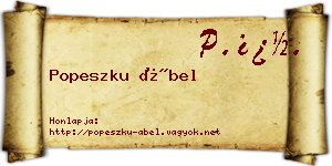 Popeszku Ábel névjegykártya