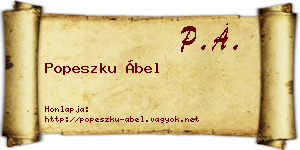 Popeszku Ábel névjegykártya